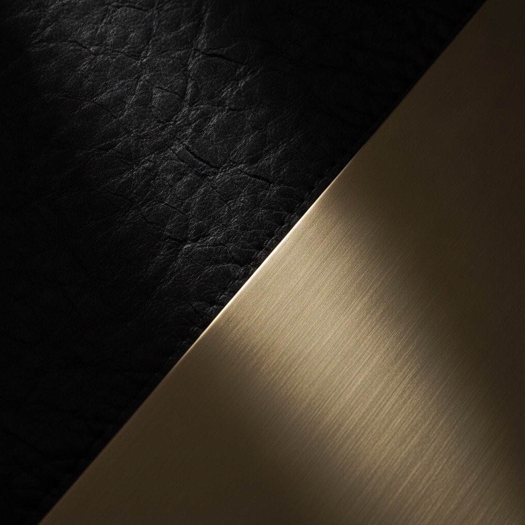 Textura de couro e latão